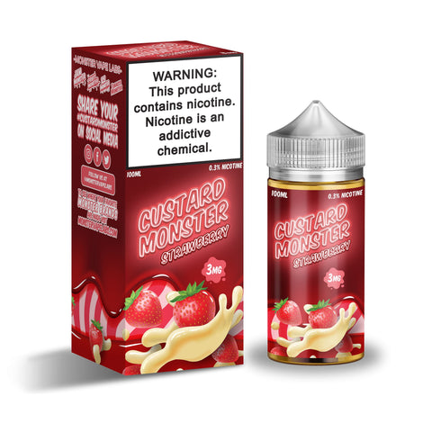 Custard Monster - Strawberry - Vapoureyes