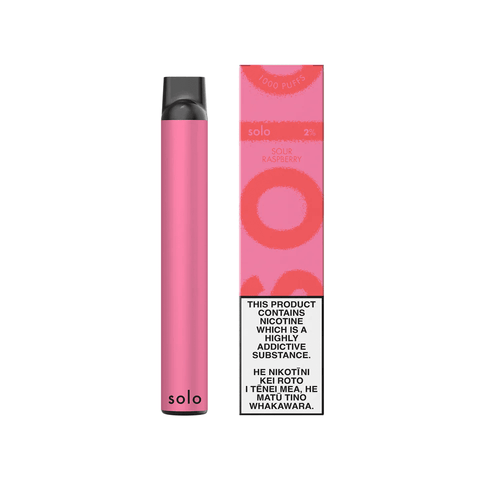 SOLO Disposable (1000 Puffs) - Sour Raspberry - Vapoureyes