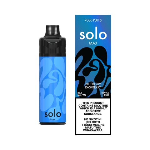 solo MAX Pod Kit (7000 Puffs) - Blueberry Raspberry - Vapoureyes