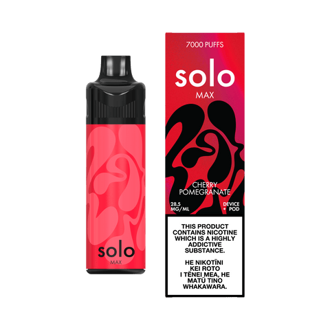 solo MAX Pod Kit (7000 Puffs) - Cherry Pomegranate - Vapoureyes