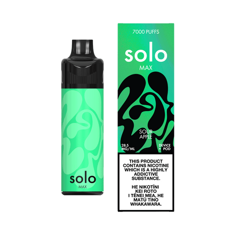 solo MAX Pod Kit (7000 Puffs) - Sour Apple - Vapoureyes